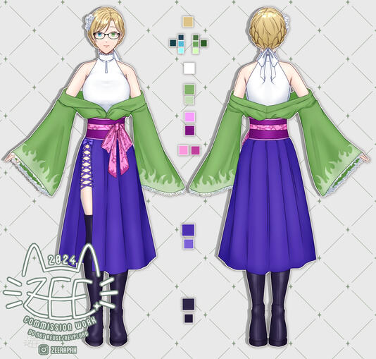 front + back (simple colored)